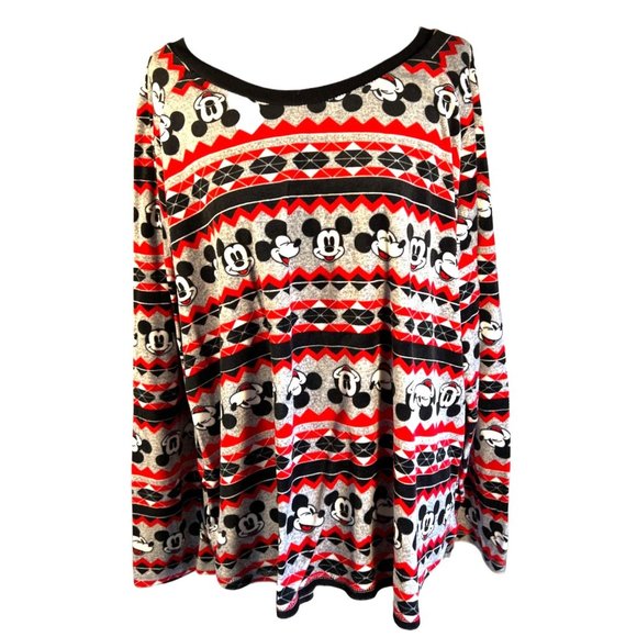 Disney Other - Disney Black and Red Soft Fleece Mickey Mouse 2 Piece Pajama Set Women Size 2X